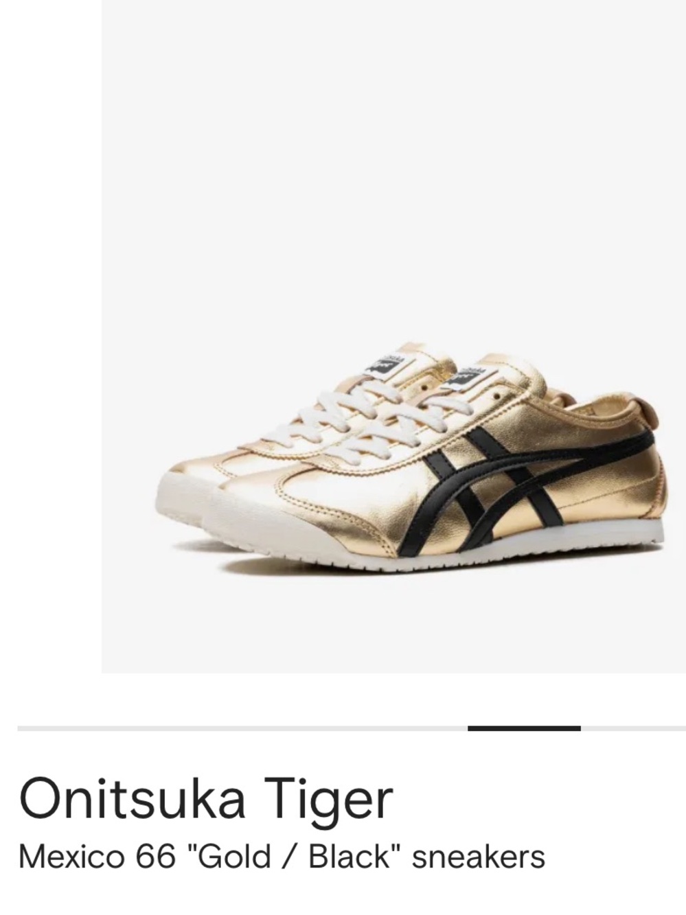 Onitsuka Tiger by Asics Mexico 66 Sneakers in Gold and Black
